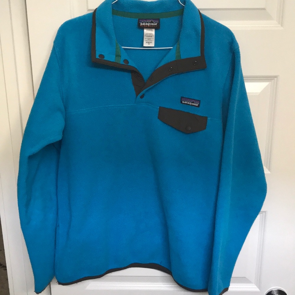 Patagonia Comfy Blue & Brown Pullover (Size M)